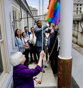 Janet yellen raises pride flag over treasury